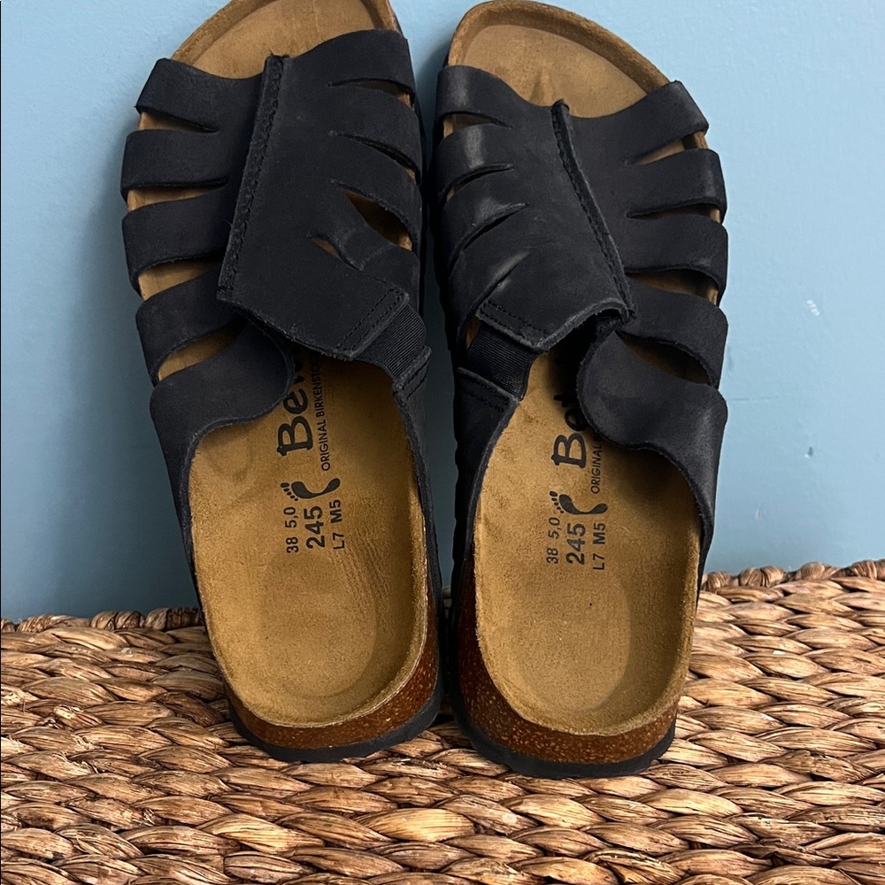 Black Women's Slip-On Sandal with Adjustable Straps